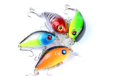4x 5.5cm Popper Crank Bait Fishing Lure Lures Surface Tackle Saltwater - Front View