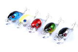 5x 5.5cm Popper Crank Bait Fishing Lure Lures Surface Tackle Saltwater - Front View