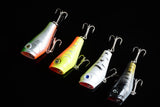 4X 5cm Popper Poppers Fishing Lure Lures Surface Tackle Fresh Saltwater - Front View