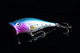 4X 6.5cm Popper Poppers Fishing Lure Lures Surface Tackle Fresh Saltwater - Rear View