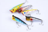 5X 5cm Popper Poppers Fishing Lure Lures Surface Tackle Fresh Saltwater - Side View