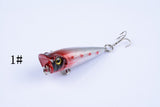 5X 5cm Popper Poppers Fishing Lure Lures Surface Tackle Fresh Saltwater - 45-Degree Angle