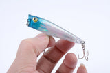8X 6.5cm Popper Poppers Fishing Lure Lures Surface Tackle Fresh Saltwater - Top-Down View