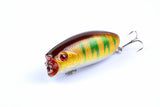8X 6cm Popper Poppers Fishing Lure Lures Surface Tackle Fresh Saltwater - Top-Down View