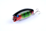 8X 6cm Popper Poppers Fishing Lure Lures Surface Tackle Fresh Saltwater - Low Angle