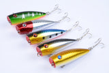 5X 7cm Popper Poppers Fishing Lure Lures Surface Tackle Fresh Saltwater - Front View
