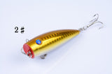 5X 7cm Popper Poppers Fishing Lure Lures Surface Tackle Fresh Saltwater - Rear View