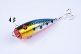 5X 7cm Popper Poppers Fishing Lure Lures Surface Tackle Fresh Saltwater - Low Angle