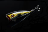 5X 6cm Popper Poppers Fishing Lure Lures Surface Tackle Fresh Saltwater - Rear View