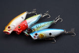 4X 8cm Popper Poppers Fishing Lure Lures Surface Tackle Fresh Saltwater - Side View