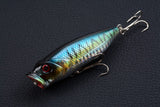 4X 8cm Popper Poppers Fishing Lure Lures Surface Tackle Fresh Saltwater - Close-Up Angle