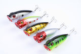 5X 6.5cm Popper Poppers Fishing Lure Lures Surface Tackle Fresh Saltwater - Front View