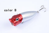 5X 6.5cm Popper Poppers Fishing Lure Lures Surface Tackle Fresh Saltwater - Rear View