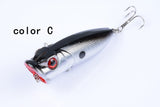 5X 6.5cm Popper Poppers Fishing Lure Lures Surface Tackle Fresh Saltwater - Close-Up Angle