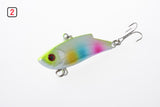 10x 5.5cm Vib Bait Fishing Lure Lures Hook Tackle Saltwater - Top-Down View