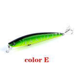5x Popper Minnow 13cm Fishing Lure Lures Surface Tackle Fresh Saltwater - Top-Down View