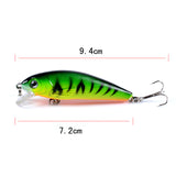 10x Popper Poppers 7.2cm Fishing Lure Lures Surface Tackle Fresh Saltwater - Low Angle