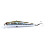 6x Popper Minnow 9.6cm Fishing Lure Lures Surface Tackle Fresh Saltwater - Front View