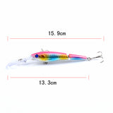 6x Popper Minnow 13.3cm Fishing Lure Lures Surface Tackle Fresh Saltwater - Side View