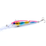 6x Popper Minnow 13.3cm Fishing Lure Lures Surface Tackle Fresh Saltwater - Top-Down View