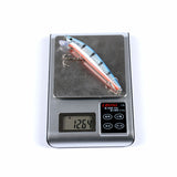 7x Popper Minnow 11.8cm Fishing Lure Lures Surface Tackle Fresh Saltwater - Top-Down View
