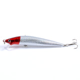 7x Popper Minnow 11.8cm Fishing Lure Lures Surface Tackle Fresh Saltwater - Close-Up Angle
