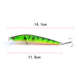7x Popper Minnow 11.8cm Fishing Lure Lures Surface Tackle Fresh Saltwater - Low Angle
