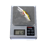 6x Popper Minnow 9.4cm Fishing Lure Lures Surface Tackle Fresh Saltwater - Rear View
