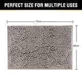 Dark Grey Bath 45*70cm Mat Rug Bathroom Extra Soft Absorbent Rugs Non Slip Quick Dry - 45-Degree Angle