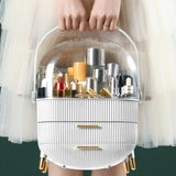 Make up Organizers Storage Vanity Cosmetics Skincare Display Cases Countertop Bathroom Gifts for Women - Top-Down View