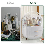 Make up Organizers Storage Vanity Cosmetics Skincare Display Cases Countertop Bathroom Gifts for Women - Low Angle
