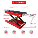 Motorcycle Bike ATV Wide Repair Deck Scissor Lift Jack Crank Hoist Stand 500kg - 45-Degree Angle