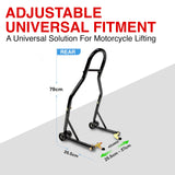 Motorcycle Universal Paddock Rear Stand Lift Fork Stand Rear Wheel Swingarm Spool - Side View