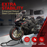 Motorcycle Universal Paddock Front & Rear Stand Lift Fork Stand Rear Wheel Swingarm Spool - Front View