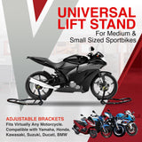 Motorcycle Universal Paddock Front & Rear Stand Lift Fork Stand Rear Wheel Swingarm Spool - Rear View