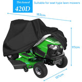 Lawn Mower Cover Lawn Tractor Cover Waterproof Heavy Duty 420D Polyester UV Protection - Front View