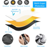 Lawn Mower Cover Lawn Tractor Cover Waterproof Heavy Duty 420D Polyester UV Protection - Side View