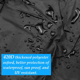 Lawn Mower Cover Lawn Tractor Cover Waterproof Heavy Duty 420D Polyester UV Protection - Top-Down View