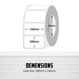 3 rolls 100x150mm 4x6 900 Labels Shipping Label Fastway eParcel Aaramex Couriers Please - Rear View