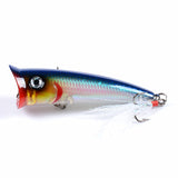 7x Popper Minnow 7.8cm Fishing Lure Lures Surface Tackle Fresh Saltwater - Side View