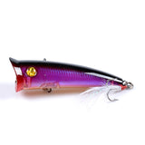 7x Popper Minnow 7.8cm Fishing Lure Lures Surface Tackle Fresh Saltwater - 45-Degree Angle