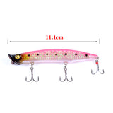6x Popper Poppers 11.7cm Fishing Lure Lures Surface Tackle Fresh Saltwater - Side View