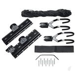 Kayak Bike Hoists Hanger Ladder Ceiling Mount 20kg Capacity Hooks Pulleys - Side View