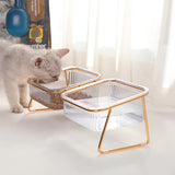 Pet Dog Cat Puppy Food Water Bowls Feeding Dishes 2 Large Bowl Dishwasher Safe - 45-Degree Angle