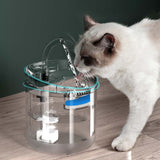 Cat Dog Water Fountain Pet Water Dispenser 1.8L Automatic Drinking Fountain for Cats Kitty Indoor - Low Angle
