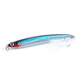 6x Popper Minnow 10cm Fishing Lure Lures Surface Tackle Fresh Saltwater - Low Angle