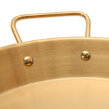 30cm seafood Paella Pan with Riveted Chrome Plated Handles Dishwasher Safe - Rear View
