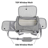 Pet Carrier Bag Travel Bag for Cats and Small Dogs Cozy Bed, Shoulder Strap - Side View