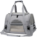 Pet Carrier Bag Travel Bag for Cats and Small Dogs Cozy Bed, Shoulder Strap - Low Angle