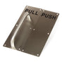 304 Stainless Steel  Commercial Door Pull Push Handle Plate Set for Bathrooms, Stairwell Fire Doors etc